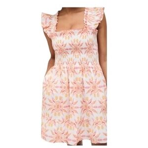 Hill House Elizabeth Nap Dress in Orange Shell Mosaic XXL